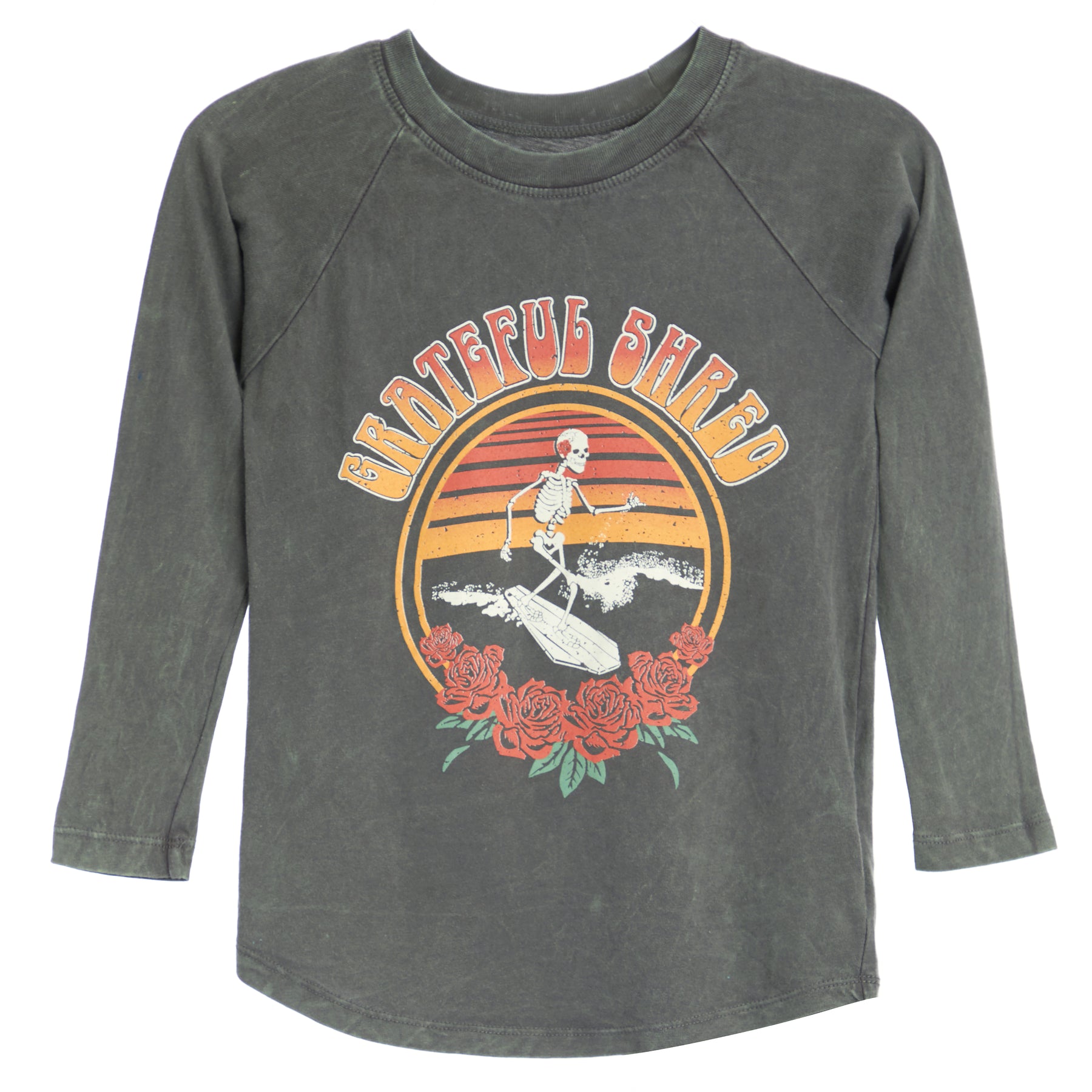 Grateful Shred L/S Tee Mineral Black