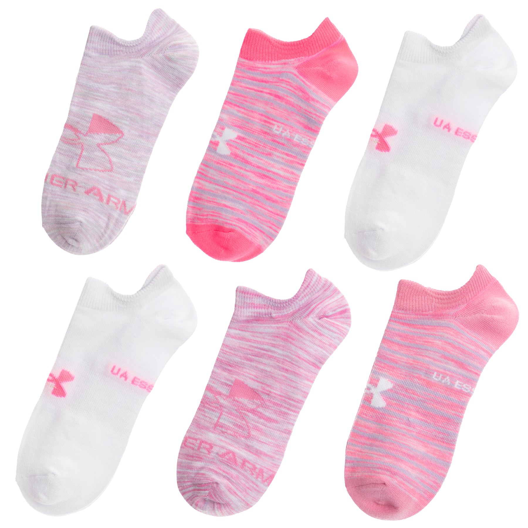 UA No Show 6 Pack Socks