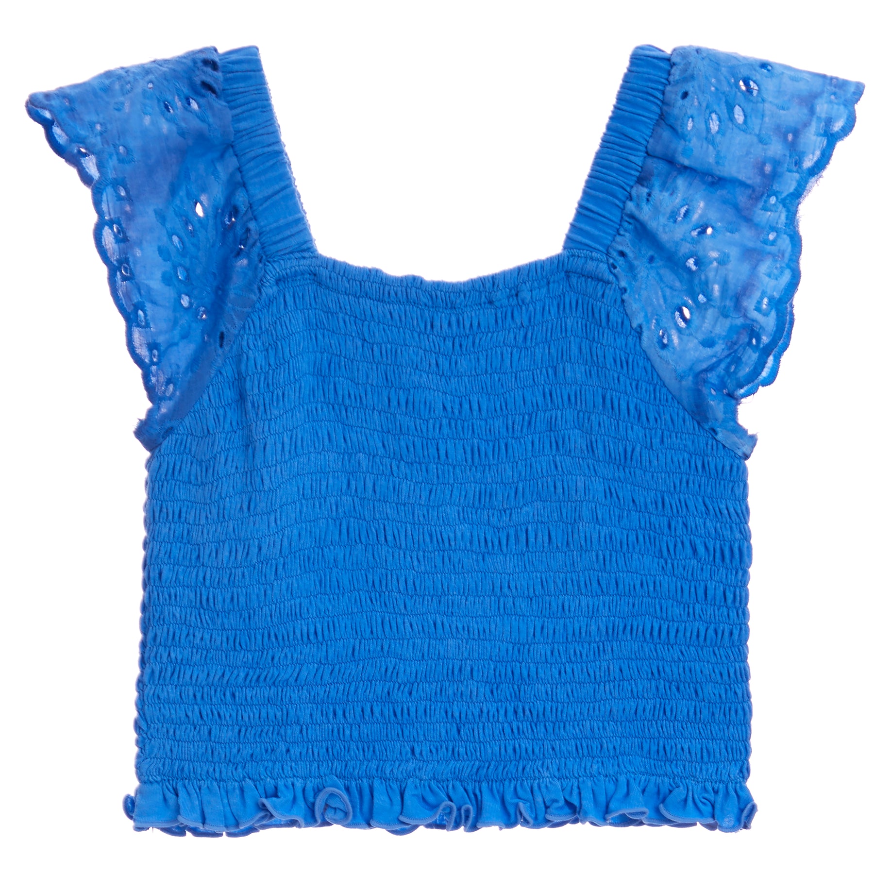 Eyelet Smocked Top