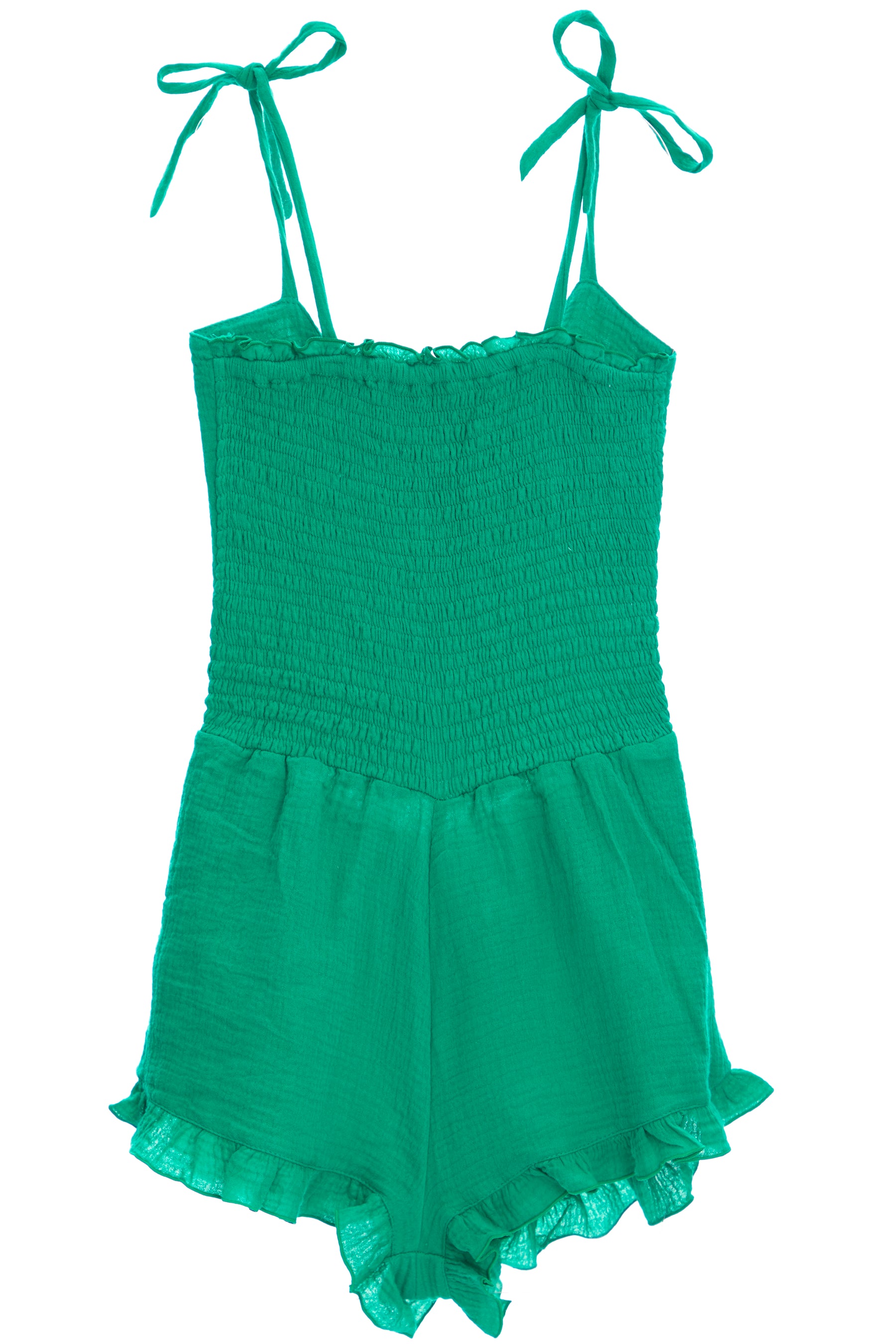 Smocked Ruffle Bottom Romper
