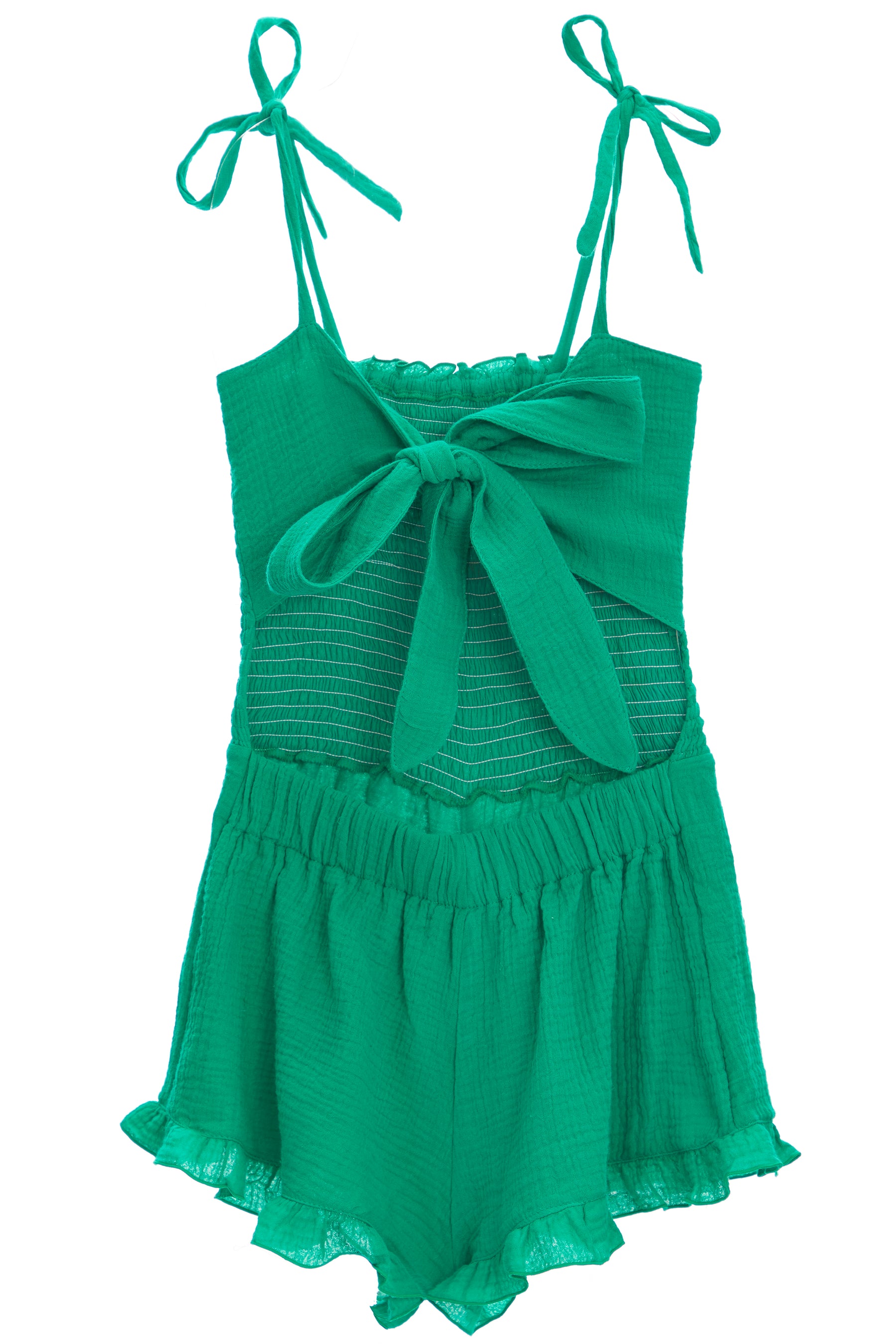 Smocked Ruffle Bottom Romper