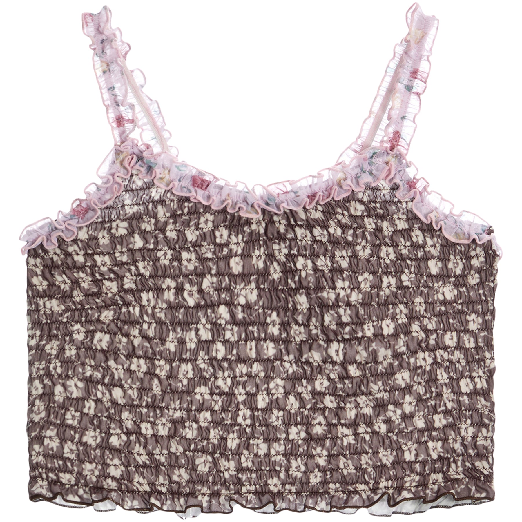 Smocked Ditsy Floral Tank
