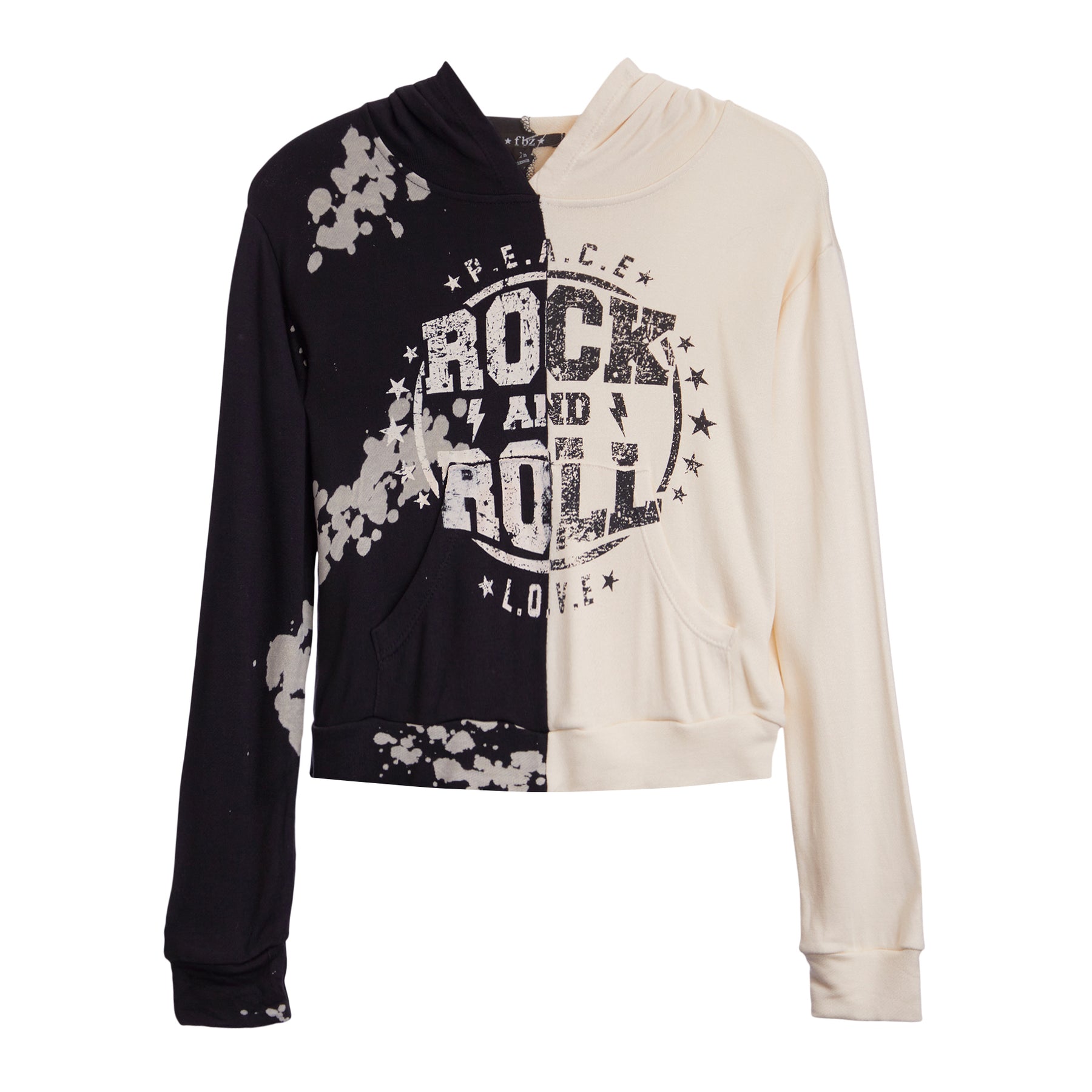 Rock And Roll Half Bleach Hoodie