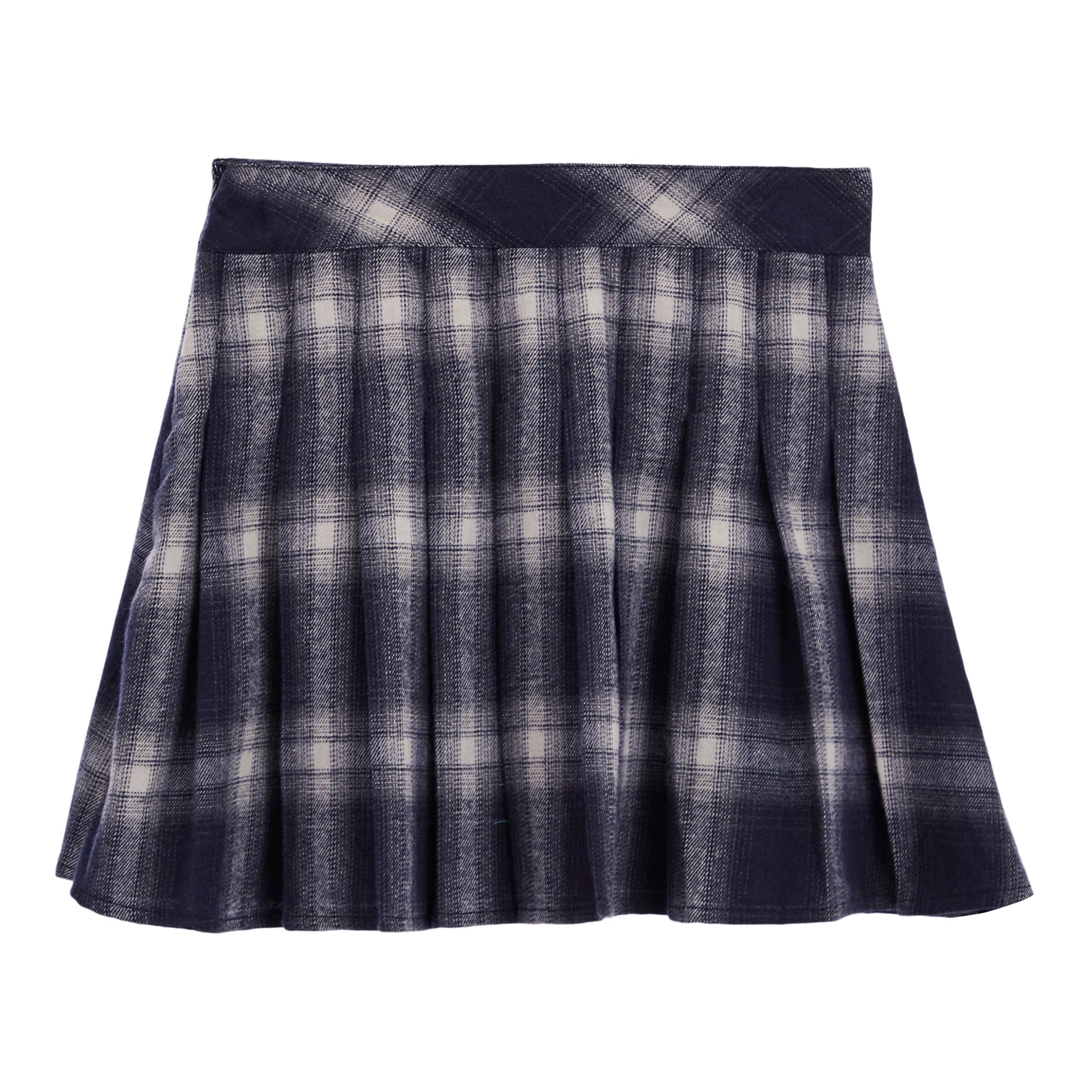 Plaid Flannel Pleat Skirt