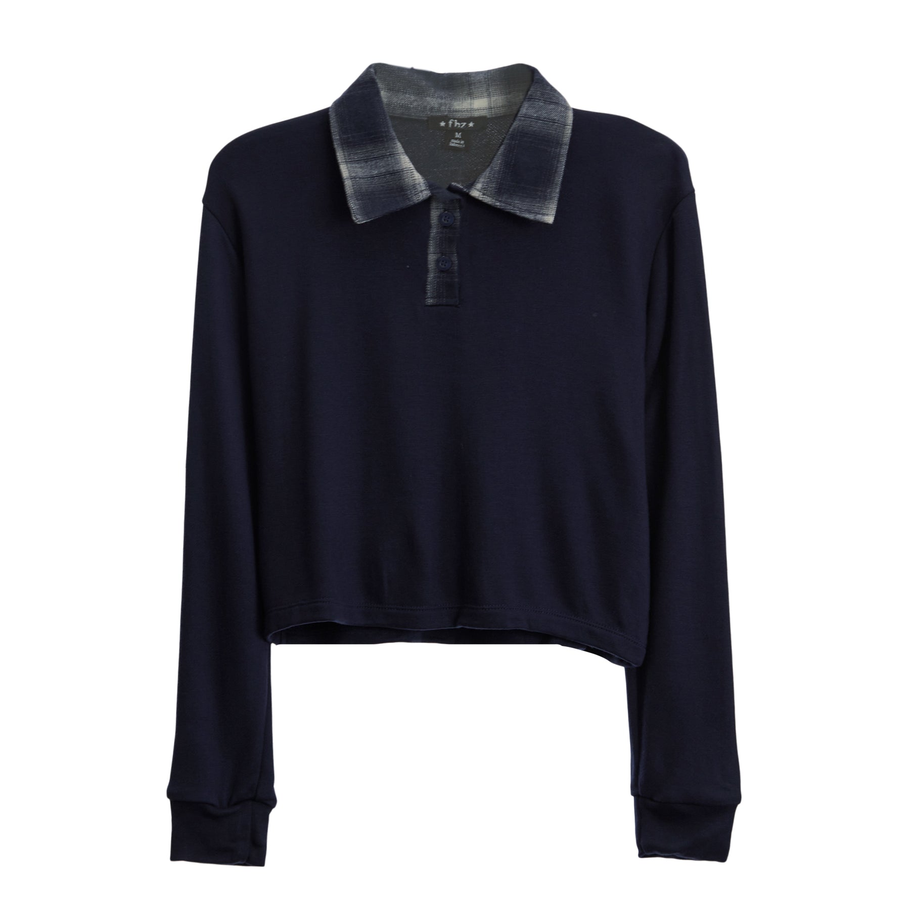 Plaid Collar Pullover