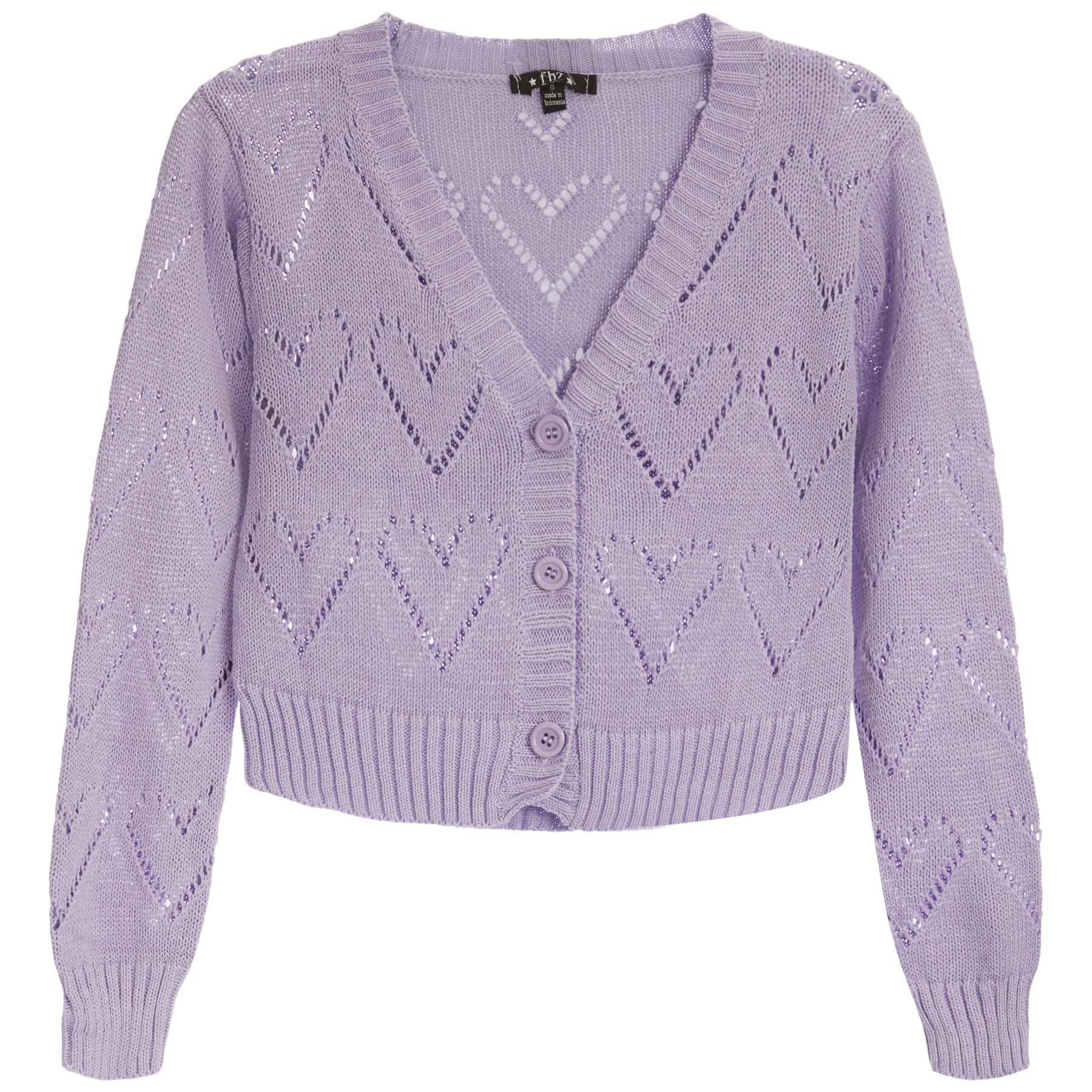 Heart Pointelle Cardigan