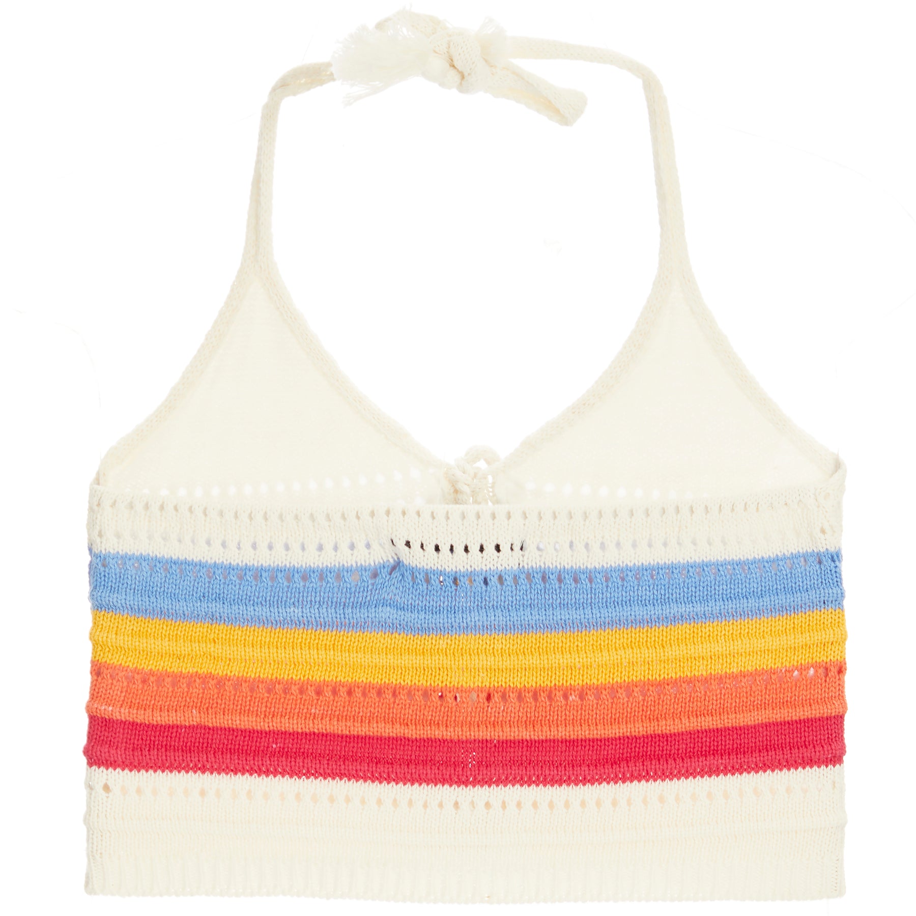 Striped Crochet Halter Top