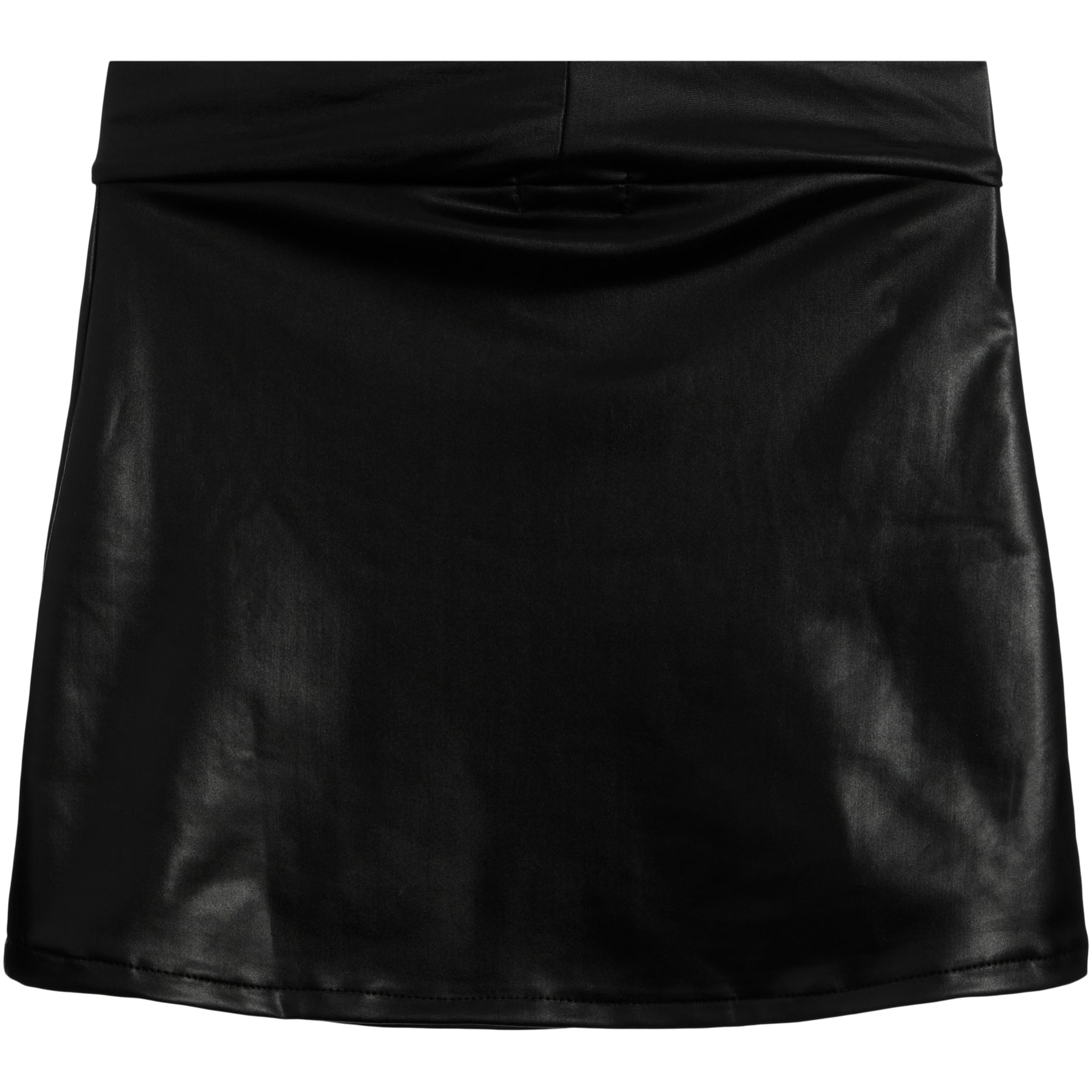Vegan Leather Slit Skirt