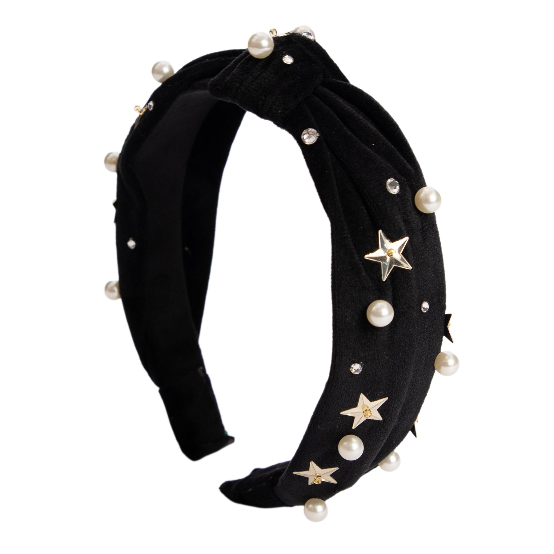 Velvet Star And Pearl Headband