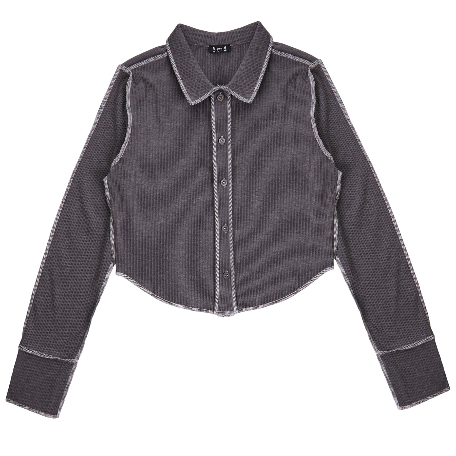 Collared Ribbed Buttondown