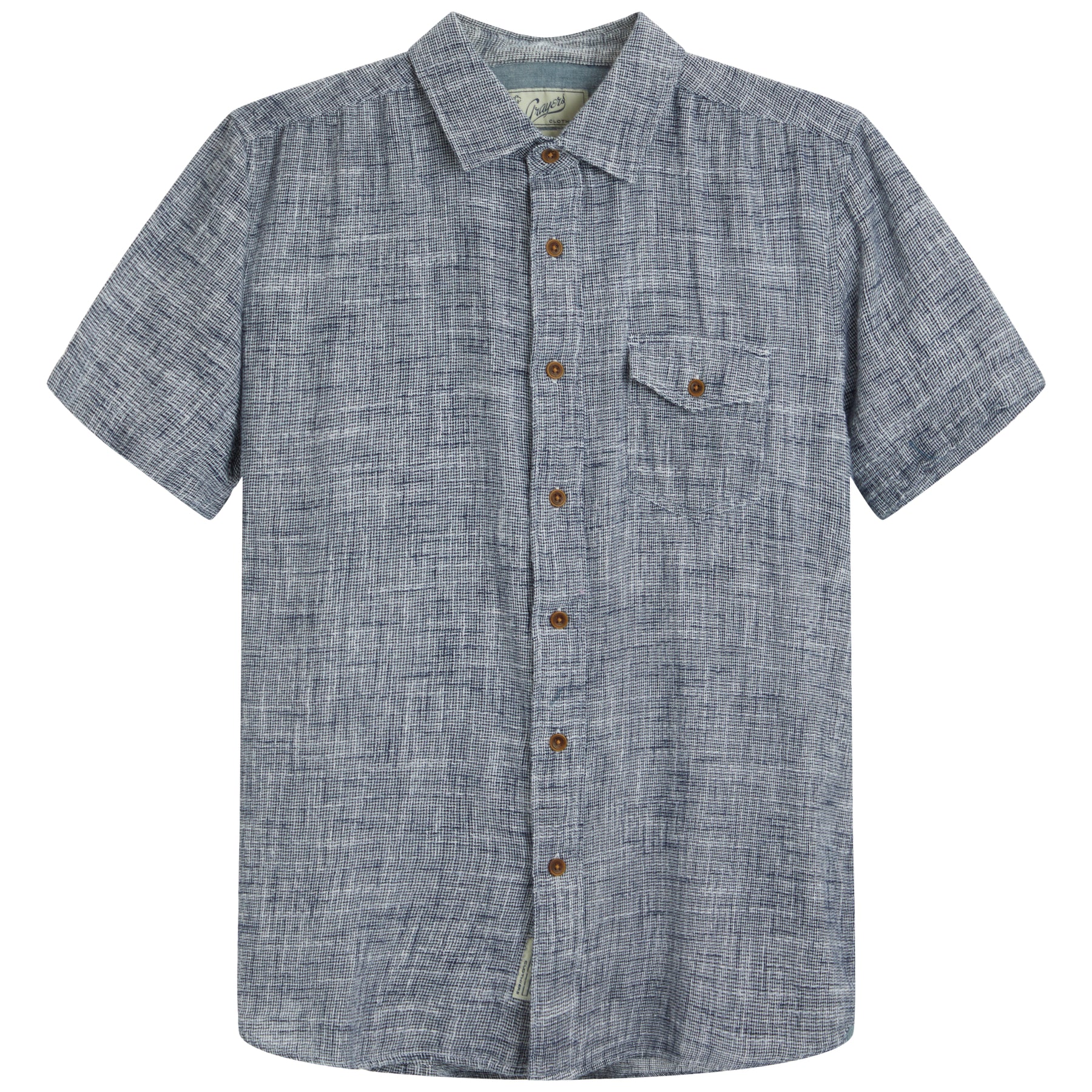 Linear Slub Twill Short Sleeve Shirt