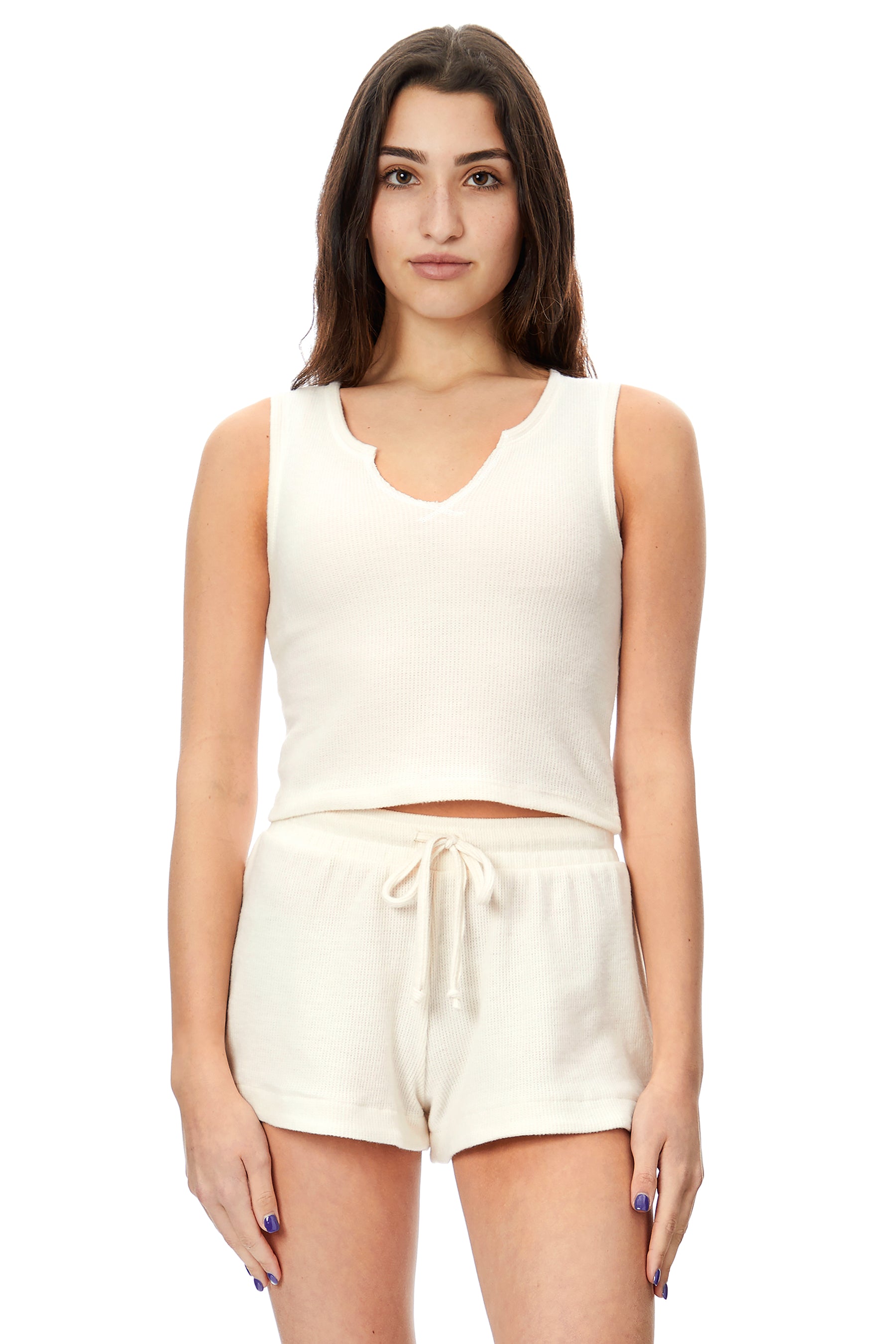 Brushed Waffle Tank Top