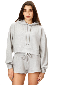 Brushed Waffle Pullover Hoodie