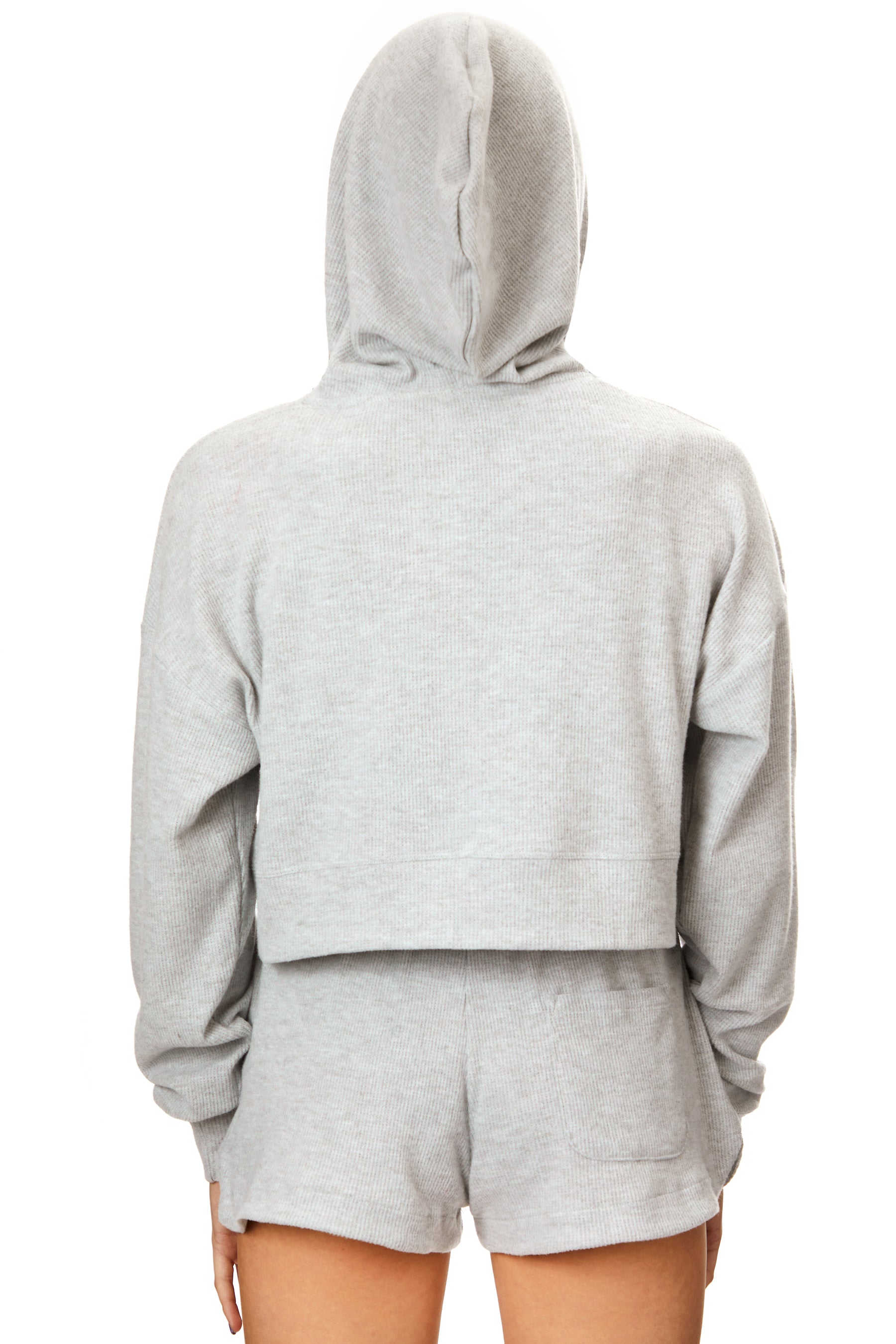 Brushed Waffle Pullover Hoodie