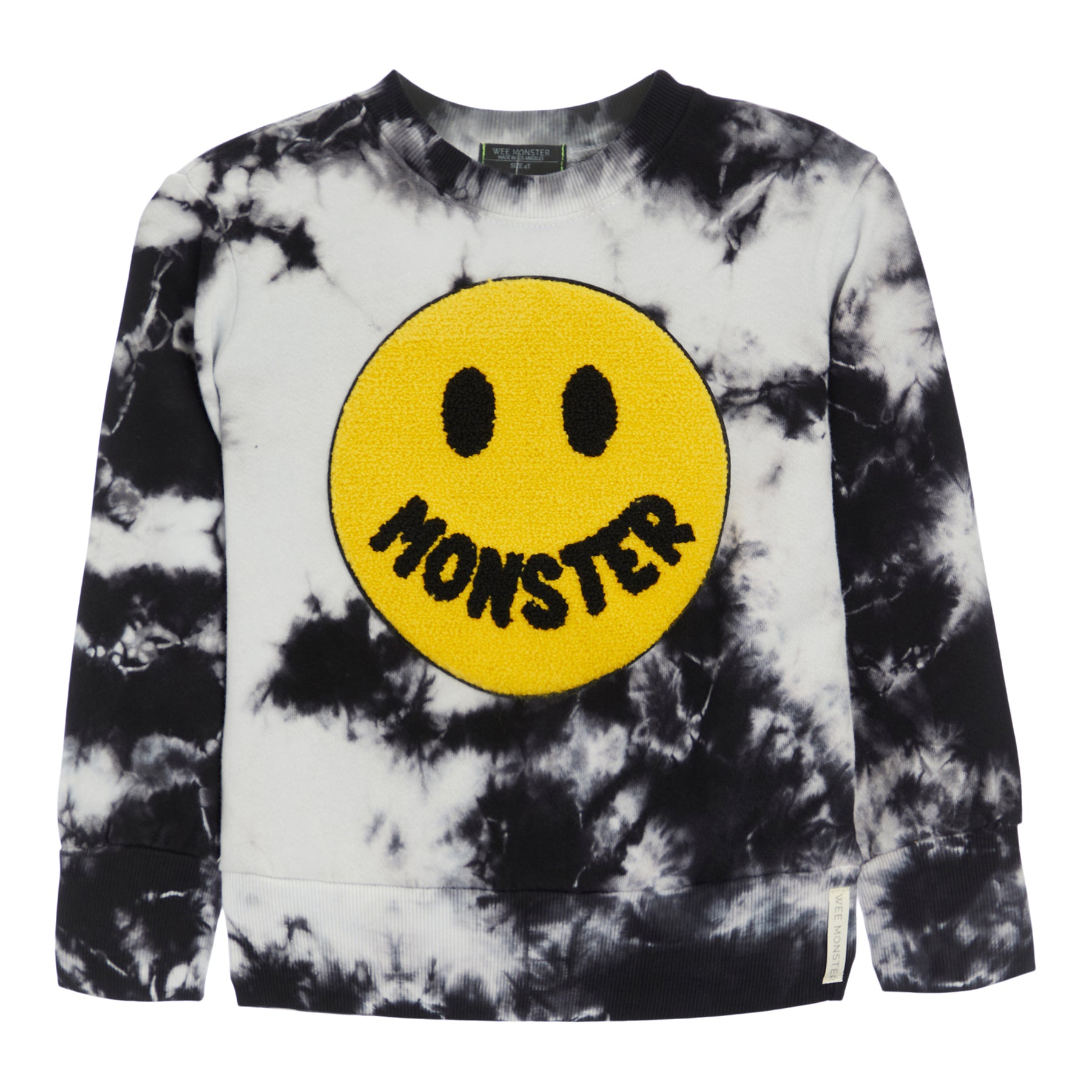 Tie Dye Black Sweatshirt Smiley