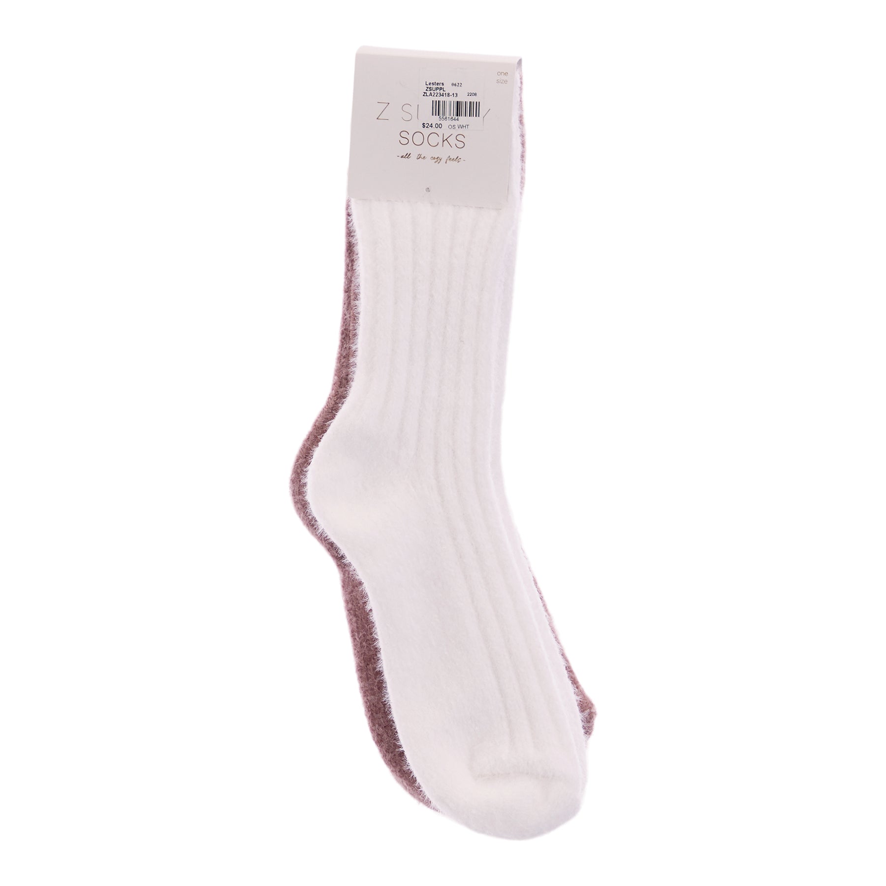 Solid Plush 2 Pack Socks