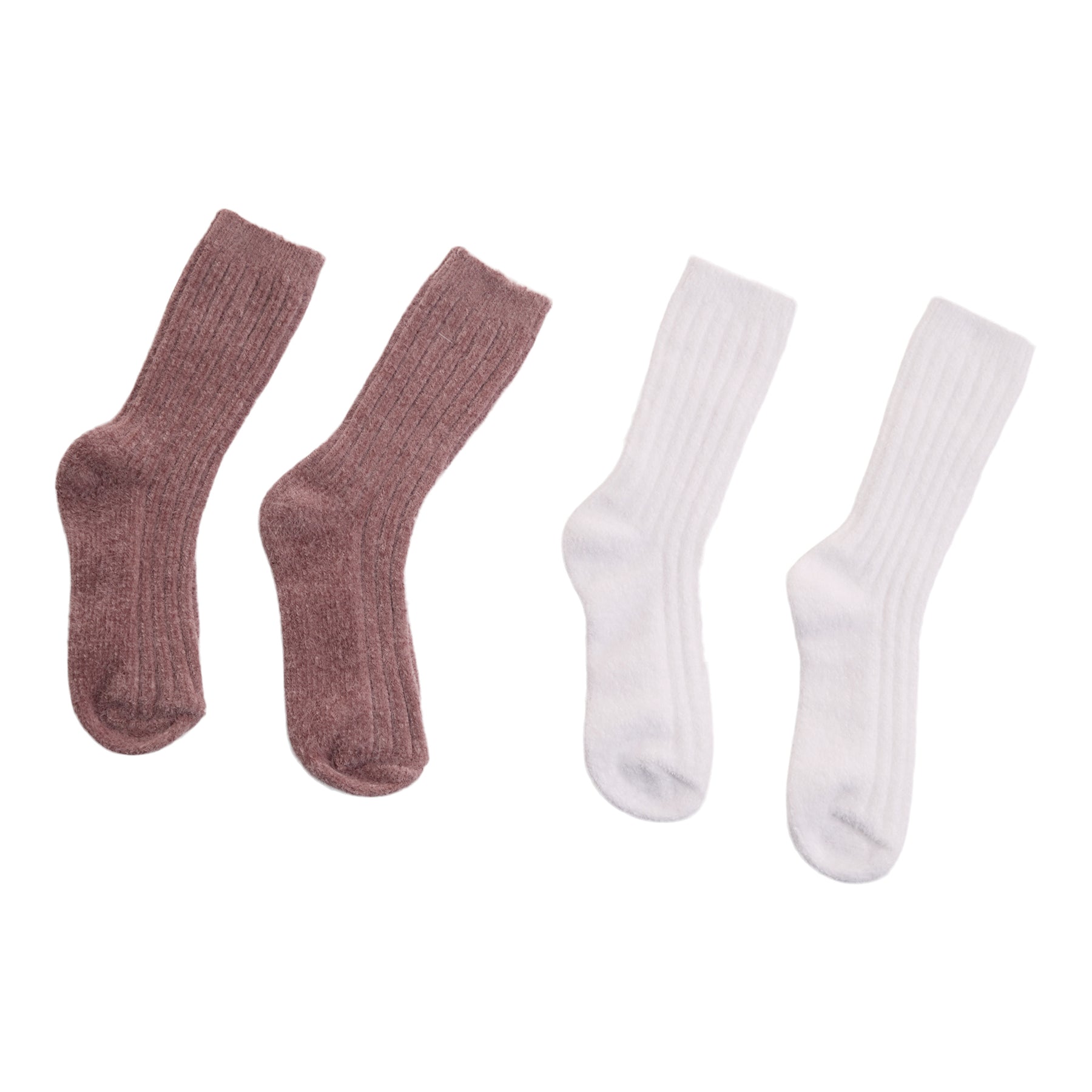 Solid Plush 2 Pack Socks