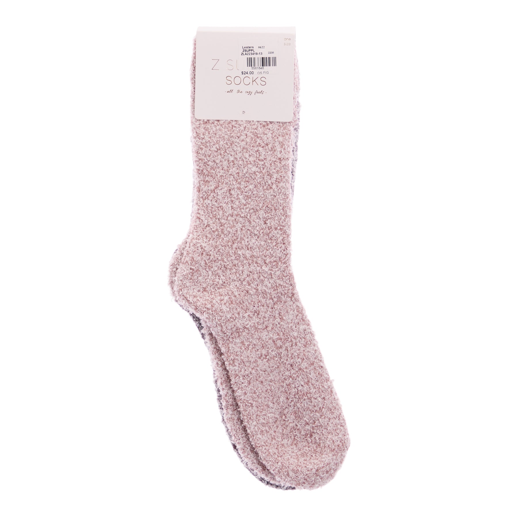 Solid Plush 2 Pack Socks
