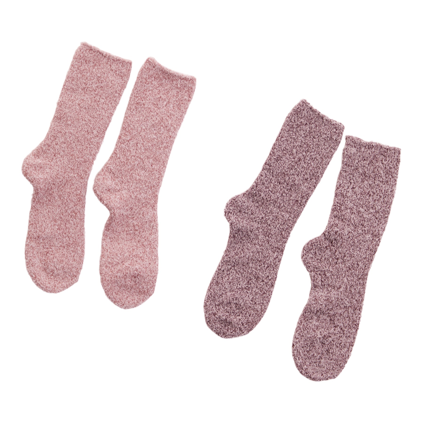 Solid Plush 2 Pack Socks
