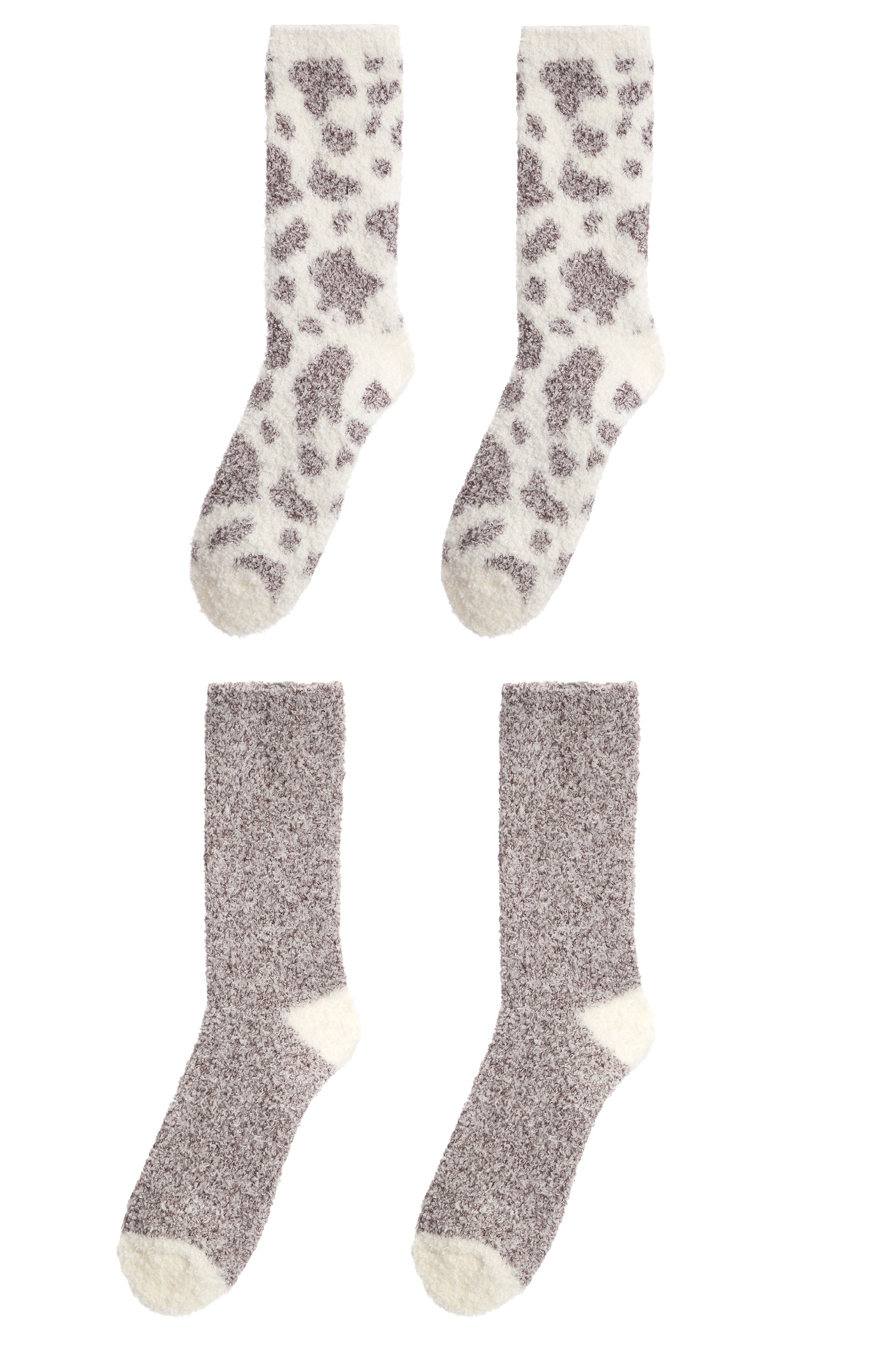 2 Pack Animal Plush Socks