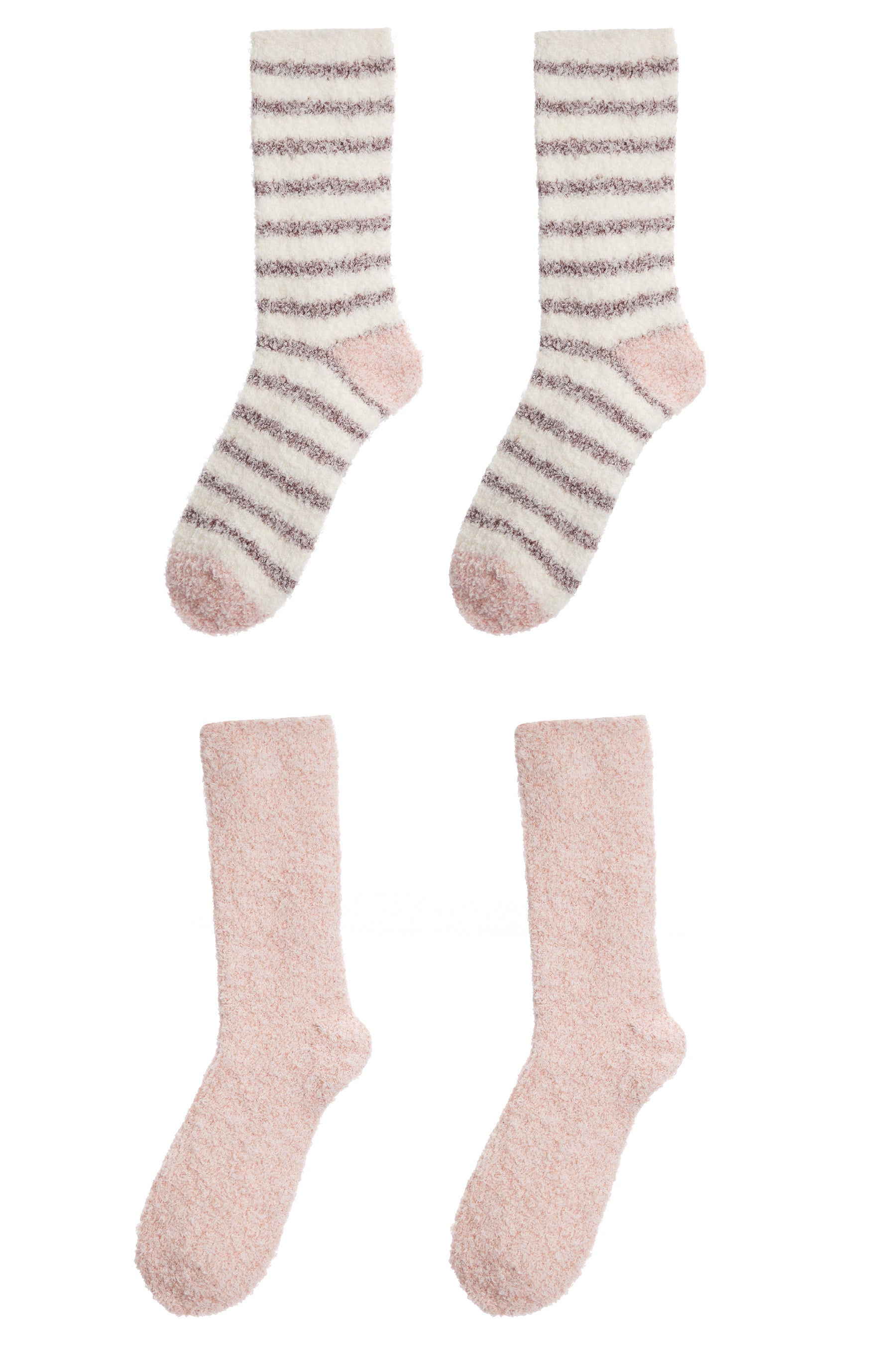 2 Pack Stripe Plush Socks
