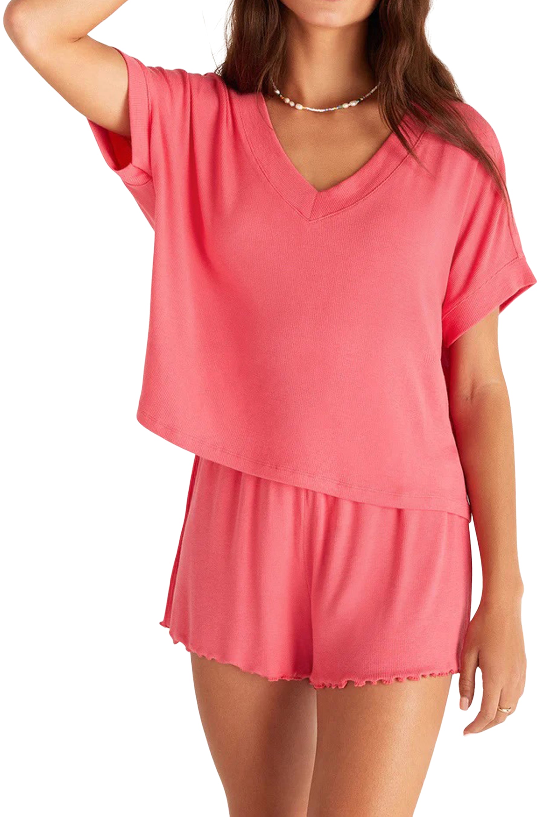Harper Rib V-Neck Top