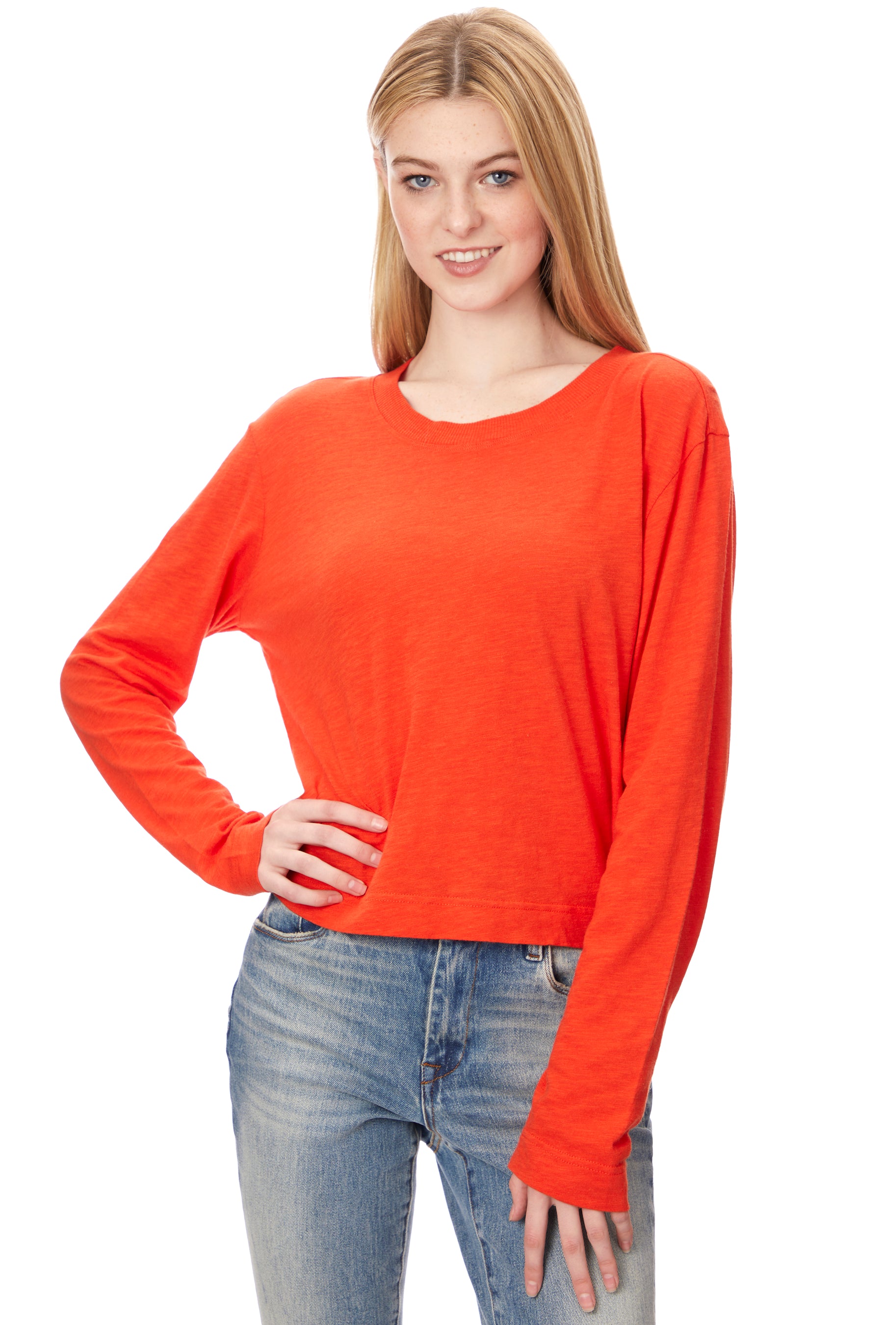 Lupita Brushed Crop Long Sleeve