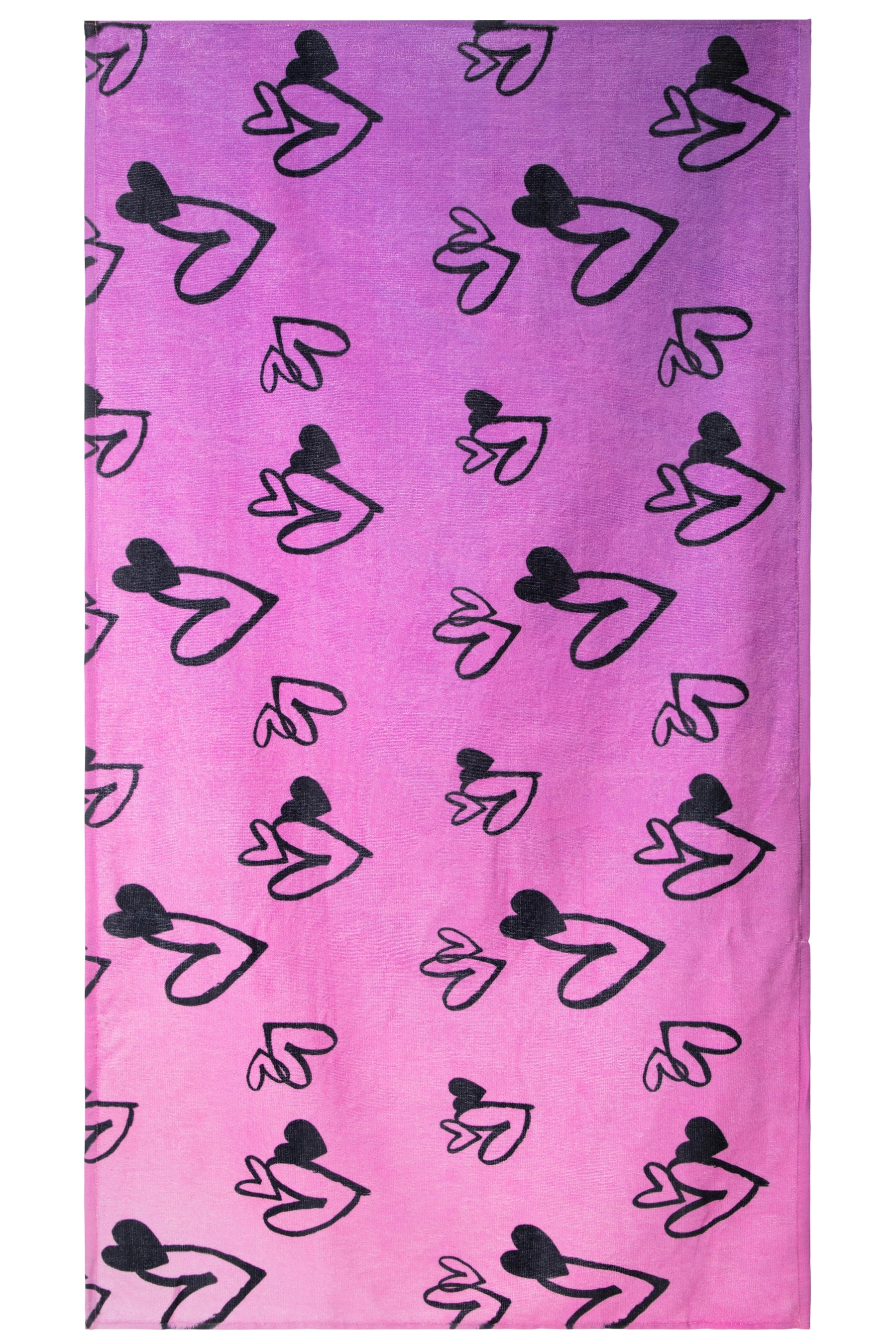 Ombre Hearts Towel