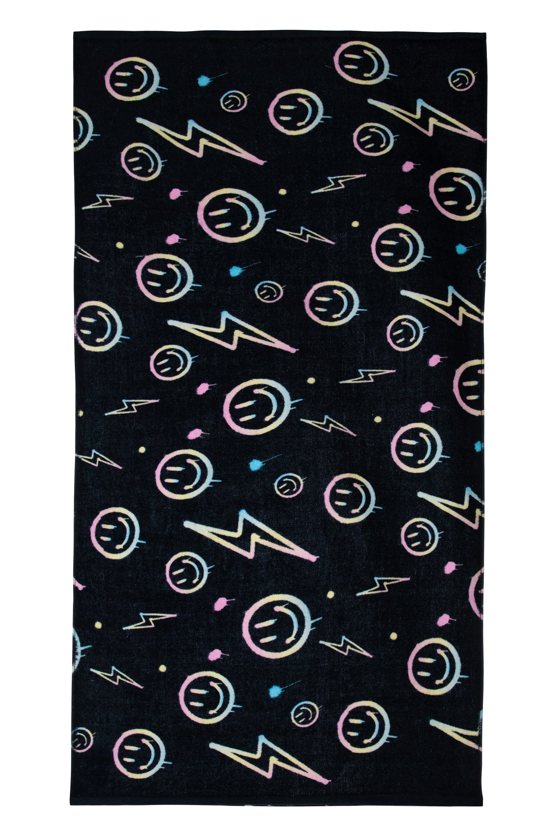 Smiley Lightening Bolt Towel